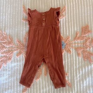 Cat & Jack Girls Linen Romper: Size 12 months